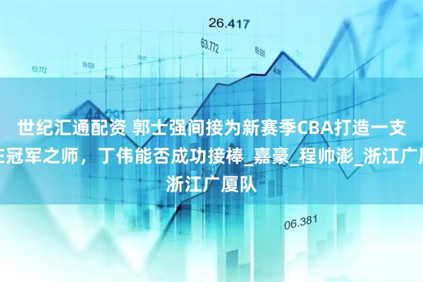 世纪汇通配资 郭士强间接为新赛季CBA打造一支潜在冠军之师，丁伟能否成功接棒_嘉豪_程帅澎_浙江广厦队