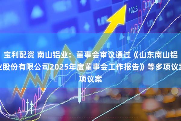 宝利配资 南山铝业：董事会审议通过《山东南山铝业股份有限公司2025年度董事会工作报告》等多项议案